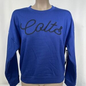Indianapolis Colts NFL Royal Blue Embark Sweatshirt Top Women's LARGE NWT